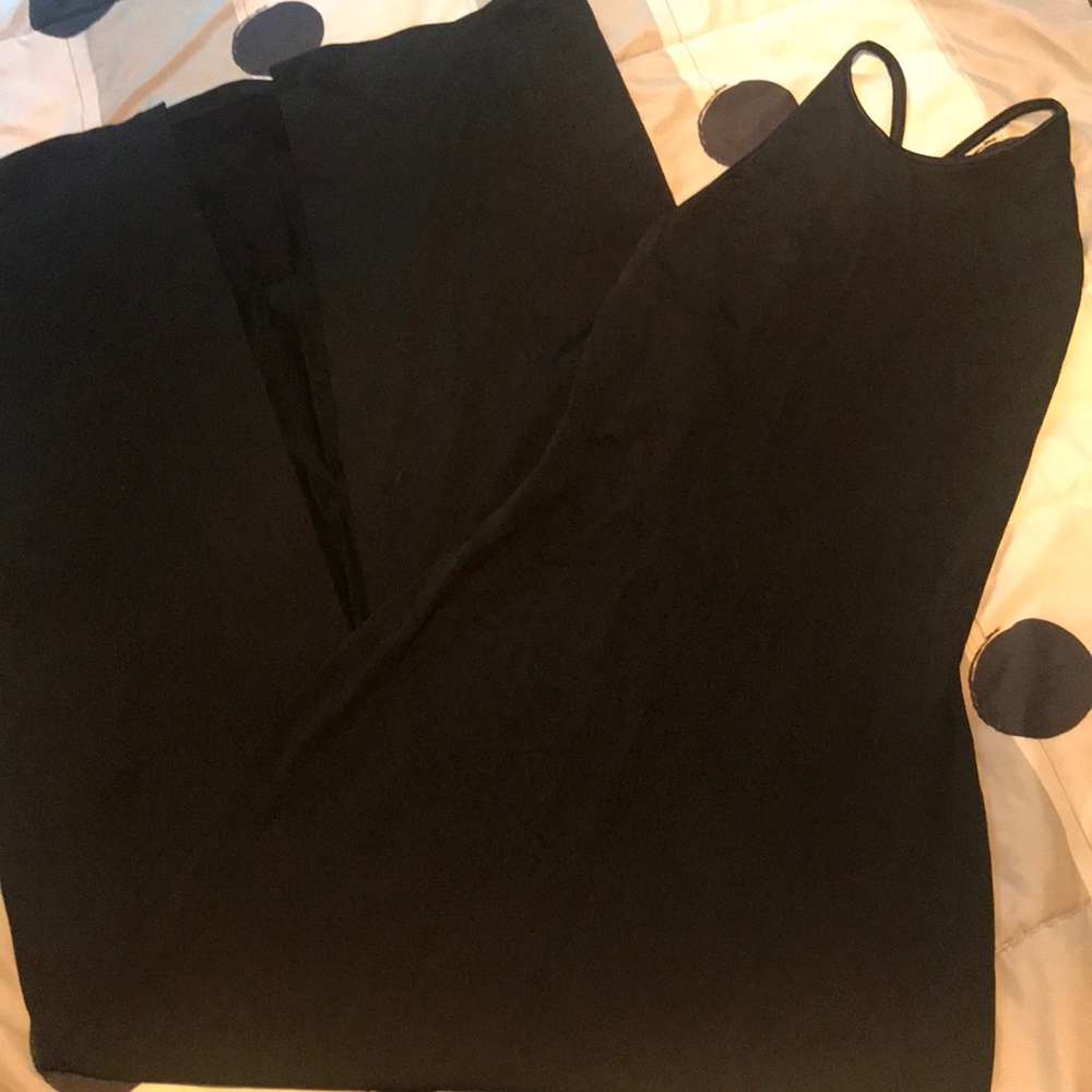 Bebe Form fitting  long black dress